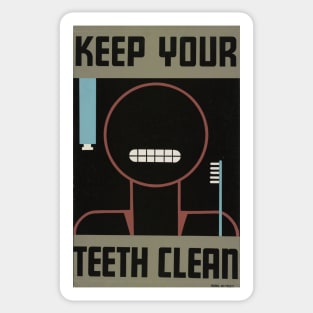 Vintage Poster - Teeth Cleaning Sticker